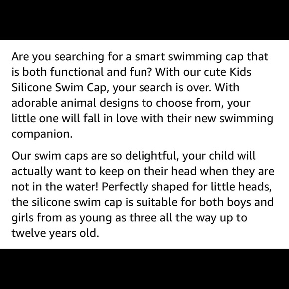 NRFO Cute Animal Silicone Swim Cap Girls Pink - Picture 6 of 8